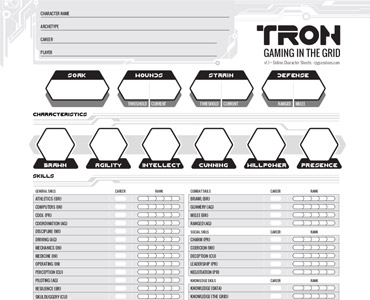 Tron Character Sheet
