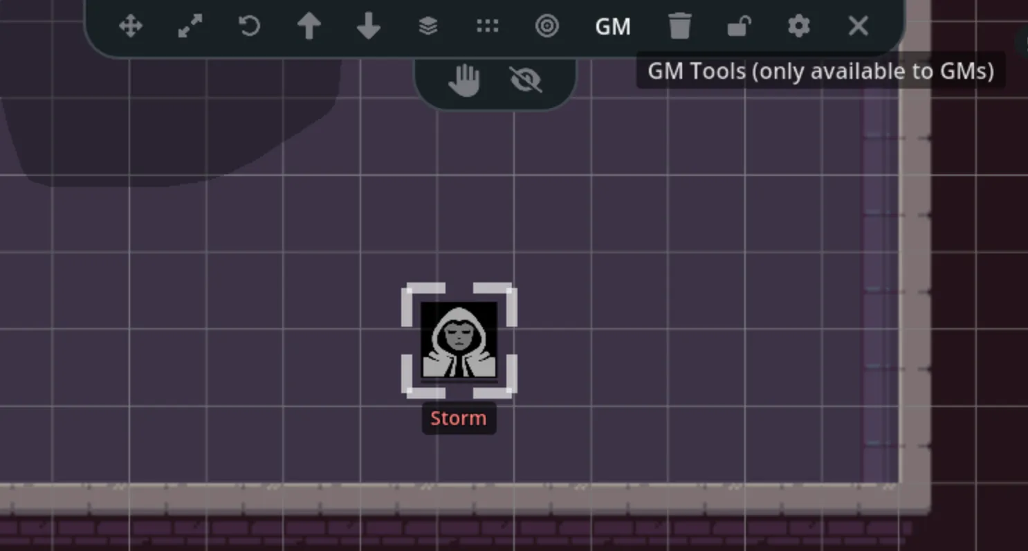 View of the asset GM controls