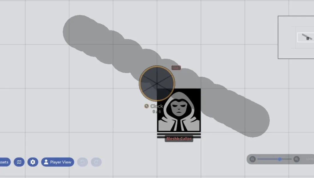 The same encounter token linked to its live actor after activation