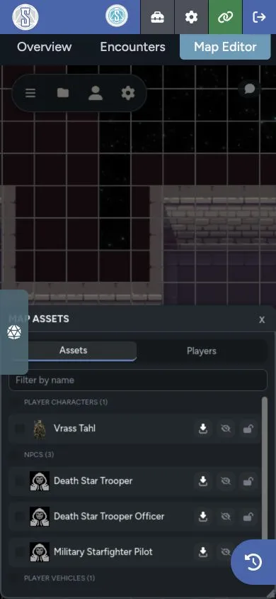Map Assets panel